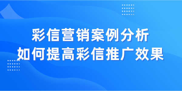 彩信营销案例