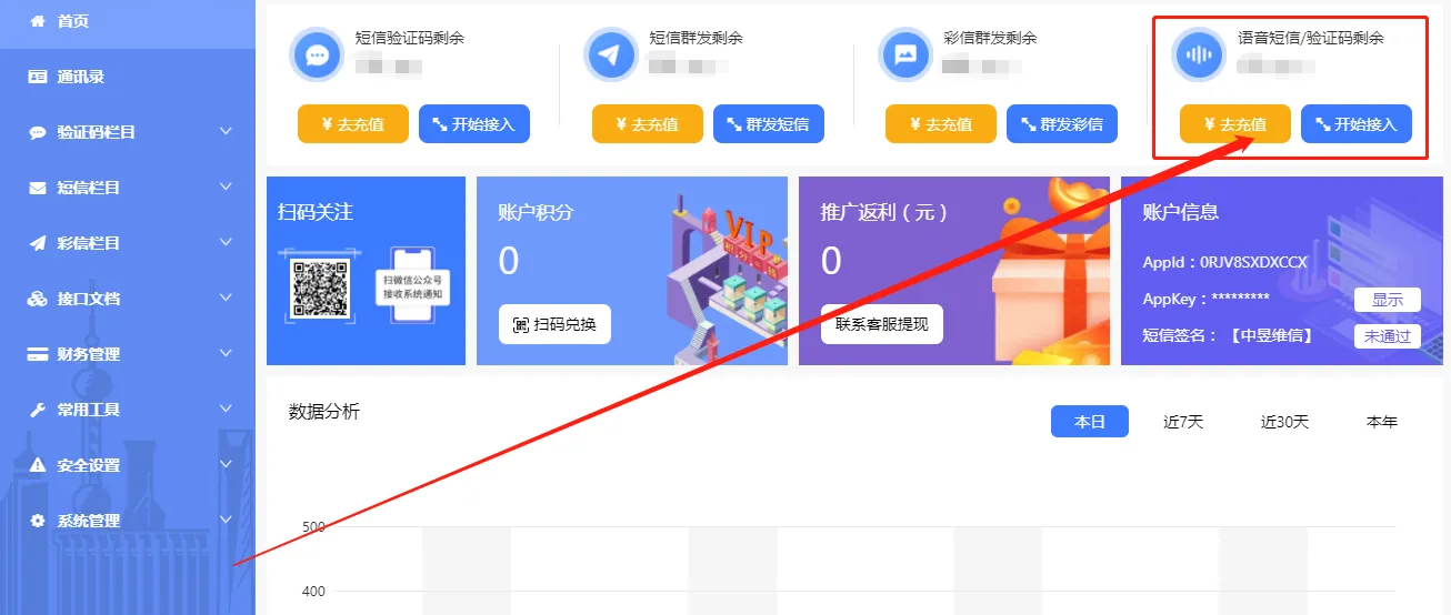 语音验证码平台充值