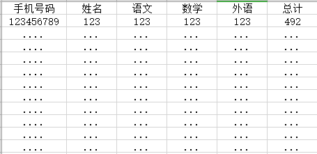 学生成绩单