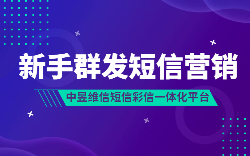 新手群发短信营销